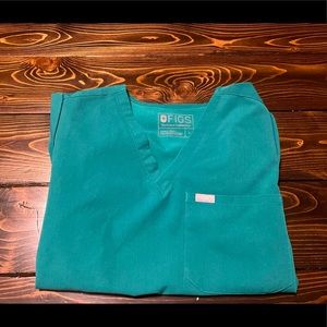 FIGS Womens Catarina™ One-Pocket Scrub Top Green- Large